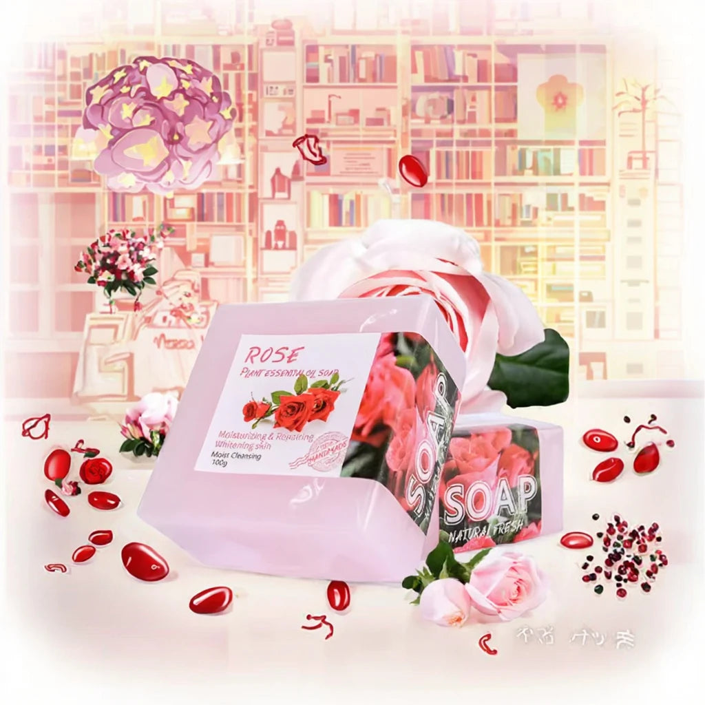 Handmade Organic Turmeric Soap for Face Body Herbal Anti-Acne Lightening Whitening Moisturizing Skin Care Solid Bar for All Skin