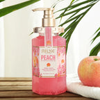 AILKE peach Shower gel women body wash care best Moisturizing Exfoliating  brightening Scrub fragrant Shampoo bath foam female