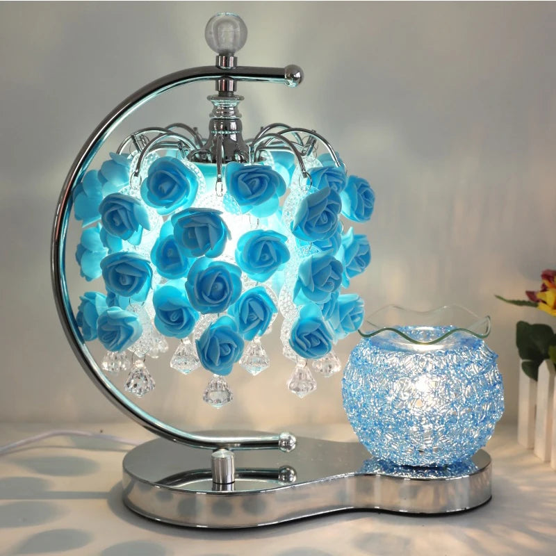 Incense Burner Machine for Bedroom, Bedside Lamp, Rose, Plug-in, Essential Oil, Aromatherapy Lamp, Birthday and Wedding Gift