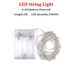 Fairy Lights AA Battery Powered 1M 10 2M 20 3M 30 5M 50 10M 100Leds Silver Led Copper Wire String Light Decorative Fairy Lights