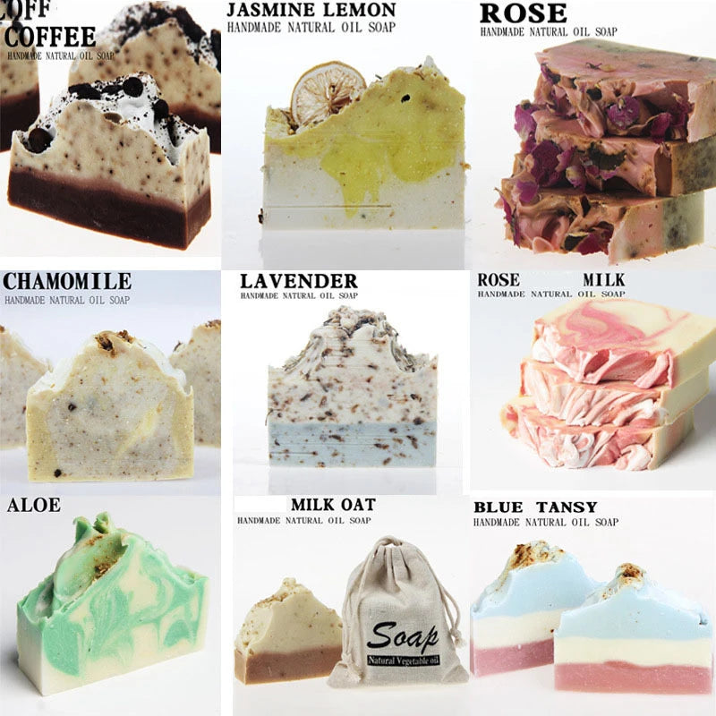 100% Natural Organic Handmade Soap Cold Acne Pressed Process Beauty Soaps Baby Yoni Acne