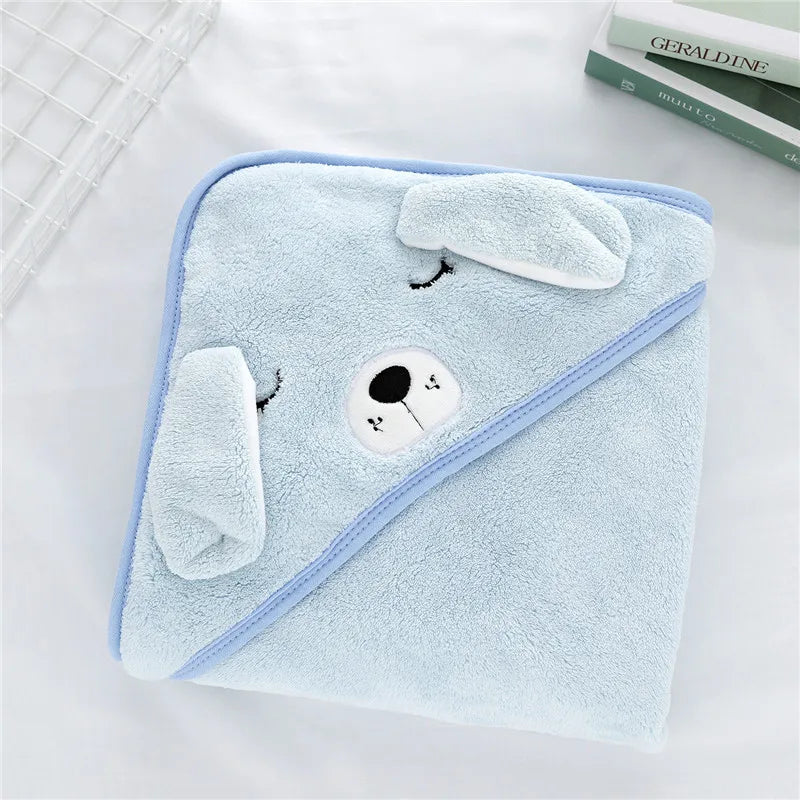 Newborn Baby Hooded Towels Kids Bathrobe Super Soft Bath Towel Blanket Warm Sleeping Wrap for Infant Boys Girls