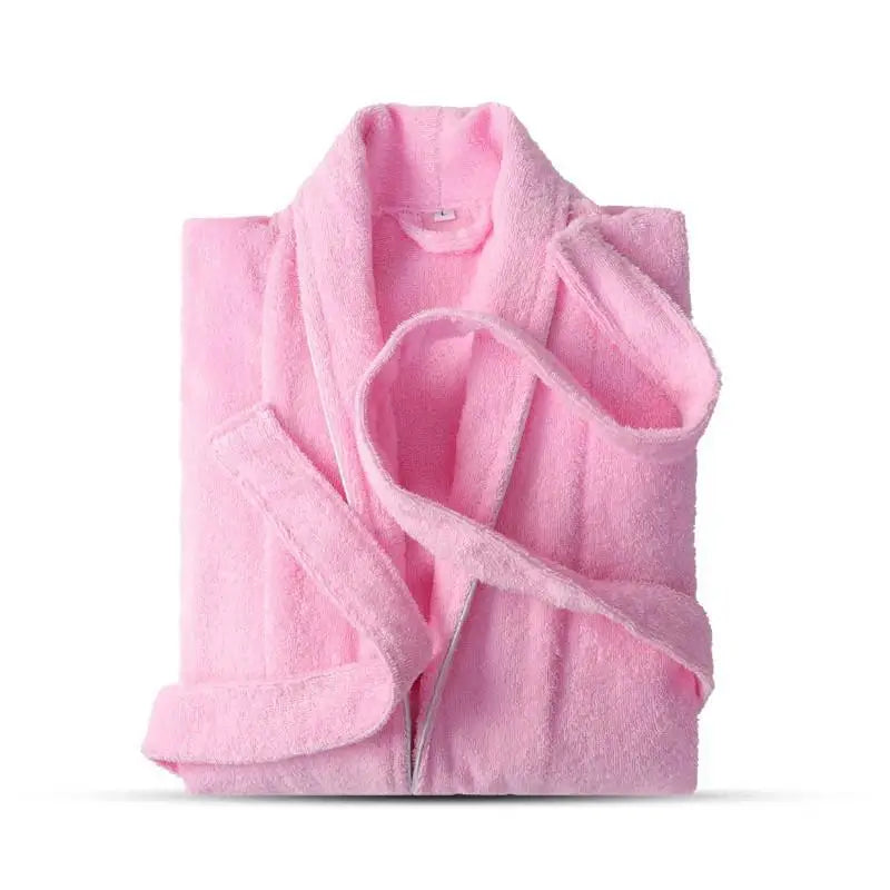 Men Women 100% Cotton Terry Bathrobe Lovers Solid Towel Sleepwear Thicken Bath Robe Kimono Femme Dressing Gown Bridesmaid Robes