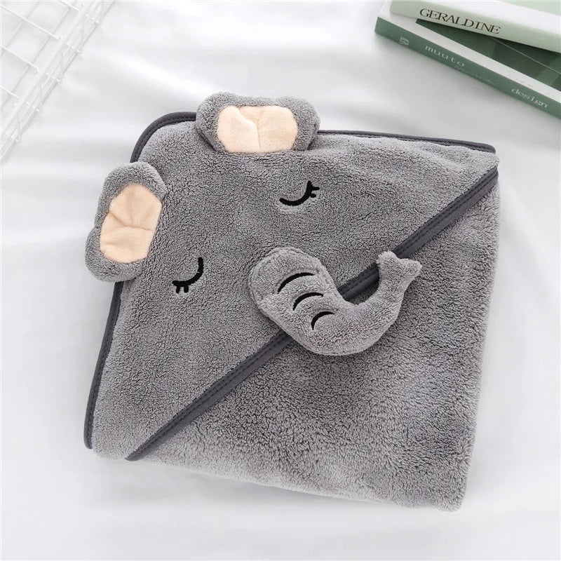 Newborn Baby Hooded Towels Kids Bathrobe Super Soft Bath Towel Blanket Warm Sleeping Wrap for Infant Boys Girls