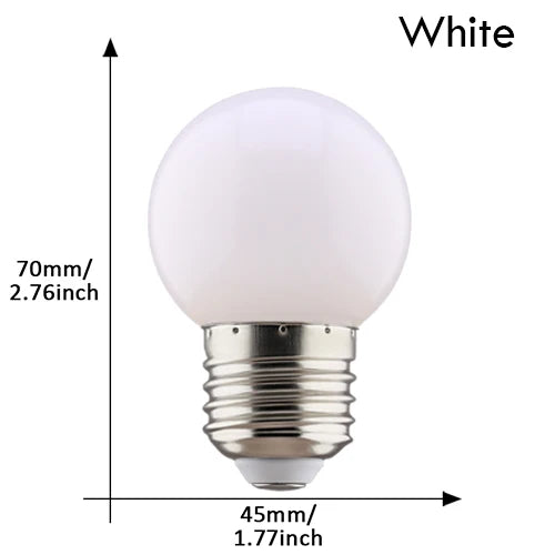 2pcs Colorful Led Light Bulb G45 E27 220V LED Lamp Red Yellow Blue Green Pink Orange White Christmas Wedding Night Light Indoor