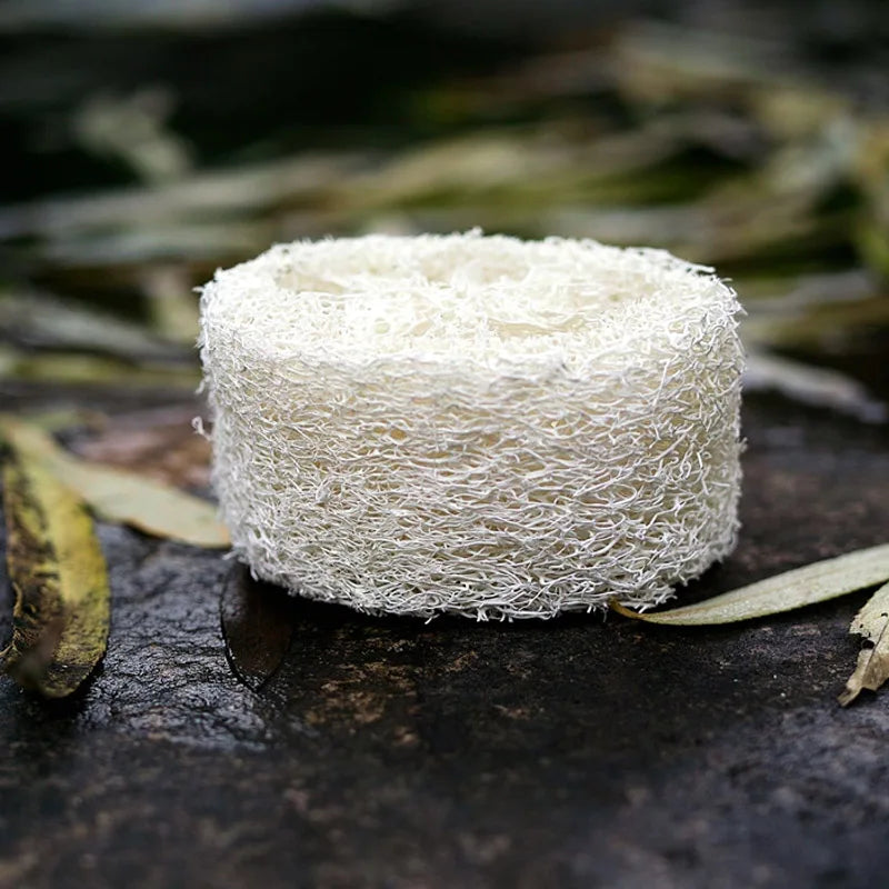 100pcs/lot 2cm Thick 6-8cm wide Natural Loofah Luffa Slice DIY Customize Soap tools Cleaner Sponge Scrubber Soap Holder