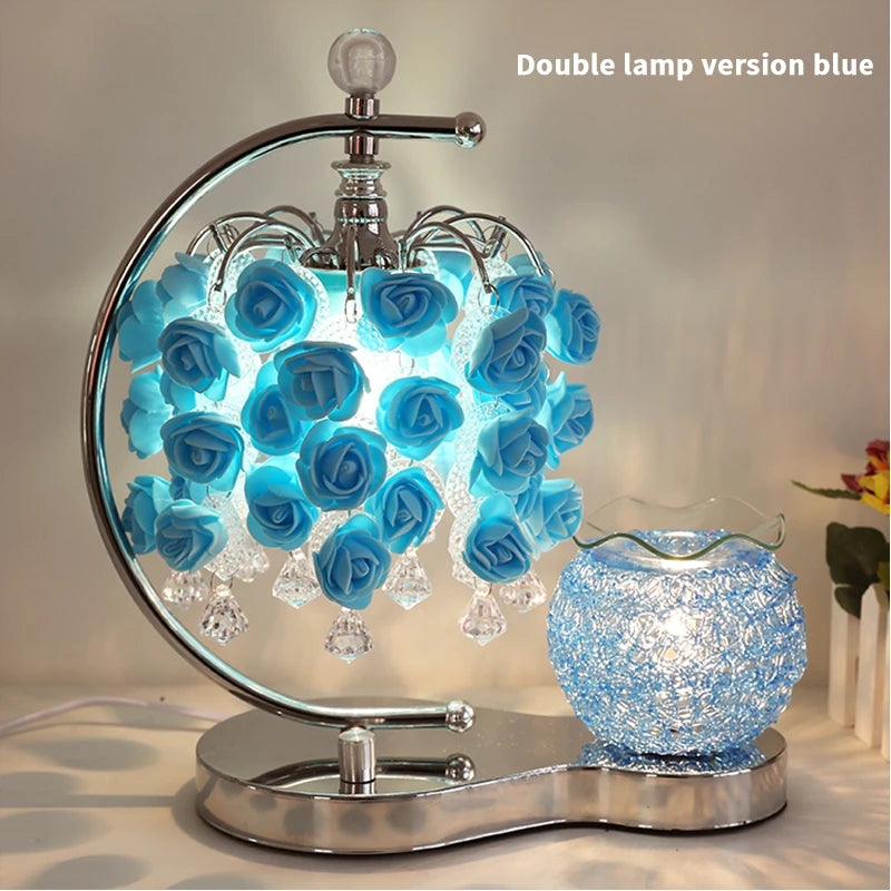 Incense Burner Machine for Bedroom, Bedside Lamp, Rose, Plug-in, Essential Oil, Aromatherapy Lamp, Birthday and Wedding Gift