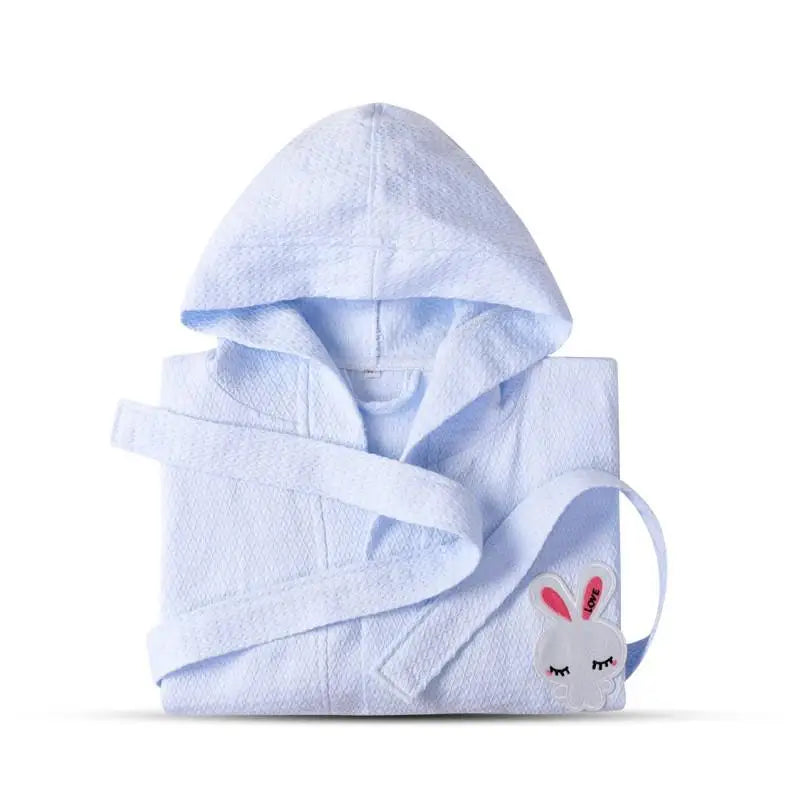Cute Kids 100% Cotton Terry Cartoon Robe Bathrobe Boy And Girl Solid Towel Sleepwear Long Bath Robe Kimono Dressing Gown Robes