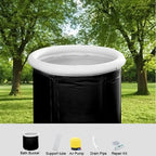 Black Customized PVC Foldable Bathtub Portable Hot Bath Tub with Lid for Adults Foldable Indoor Bathroom Use