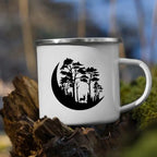 The Mountain Are Waiting Print Enamel Mug Creative Camping Coffee Tea Water Milk Cup Mugs Handle Drinkware Vacation Hiking Gift