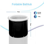Black Customized PVC Foldable Bathtub Portable Hot Bath Tub with Lid for Adults Foldable Indoor Bathroom Use