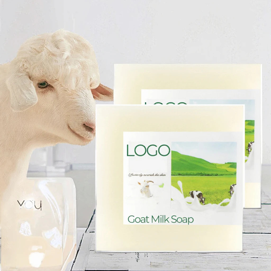 Handmade Natural Goat Milk Soap Base with Shea Butter Bath and Face Wash Supplies Whitening Herbal Ingredients