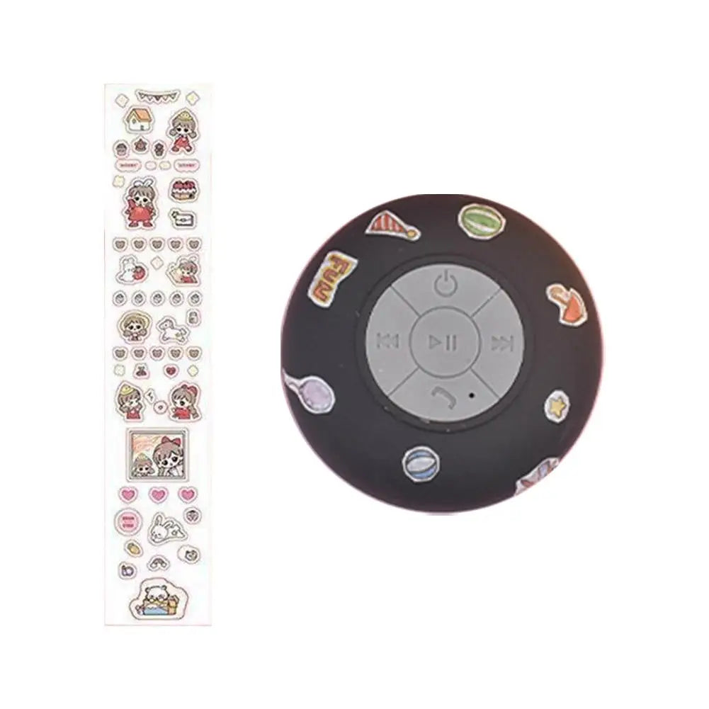 Bathroom Waterproof Bluetooth5.0 Speaker Mini Sucker Shower Listening Music Wireless Portable Speaker Outdoor Gift Cute Stickers