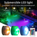 Submersible LED Lights with Remote Control RGB Changing Underwater Light Small Led Candle Light for Pool Party Wedding Decor