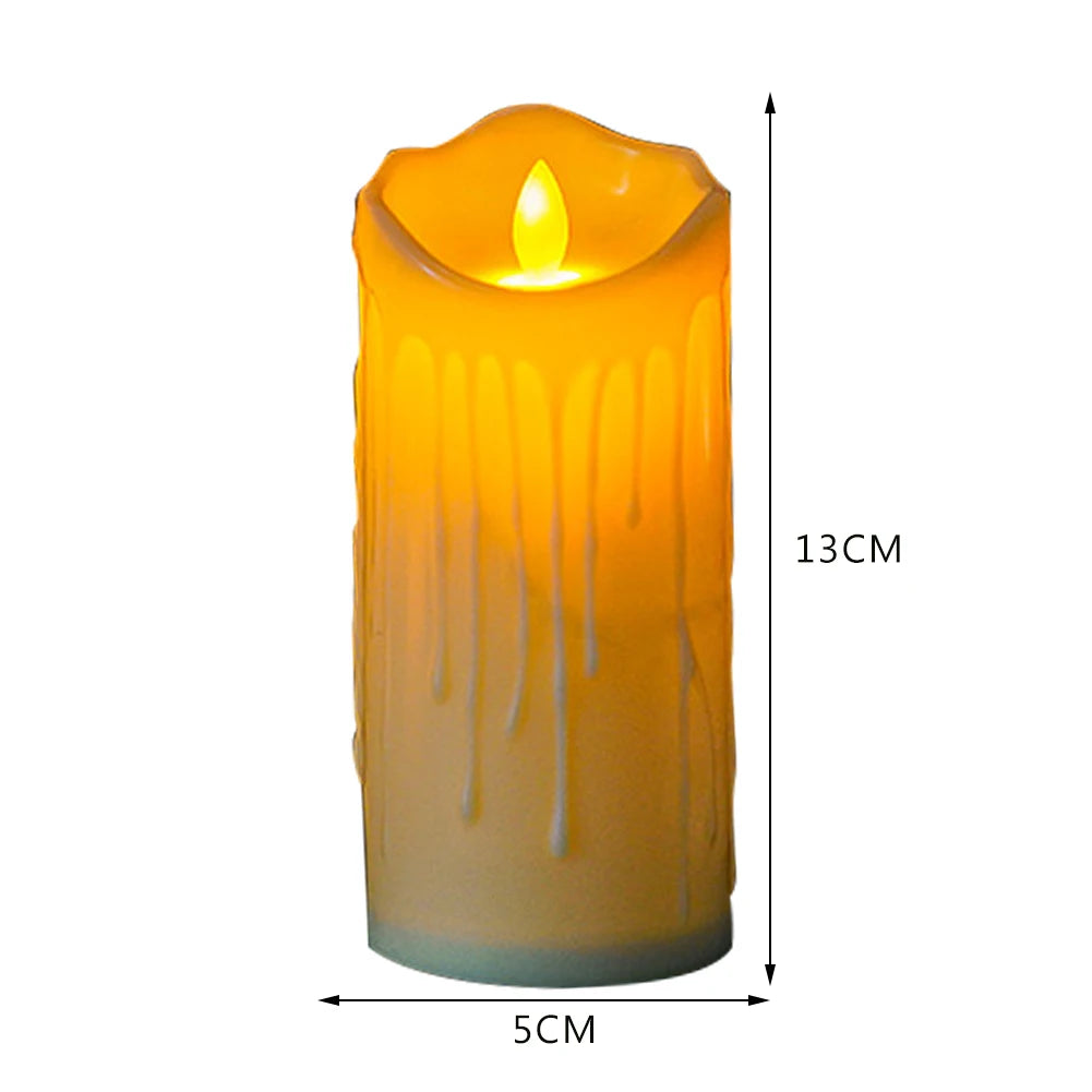 Flameless Flickering Teardrop Led Candles Light Tealight Led Candles Lamp Electronic Votive Led Lamp Halloween Home Decor
