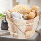 4/5/6pcs Natural Environmental Friendly Wooden Bucket-packed Spa Set Body Skin Cleaning Spa Bath Tool Gifts Sets