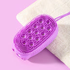 Silicone Body Scrubber Shower Exfoliating Scrub Sponge Bubble Bath Brush Massager Skin Cleaner Cleaning Pad Bathroom Accessories
