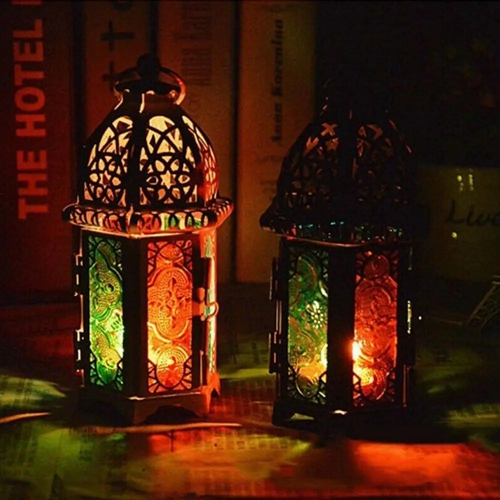 Creative Classical Moroccan Wedding Vintage Wind Lamp European Candle Holders Home Decor Candlestick Candle Lantern
