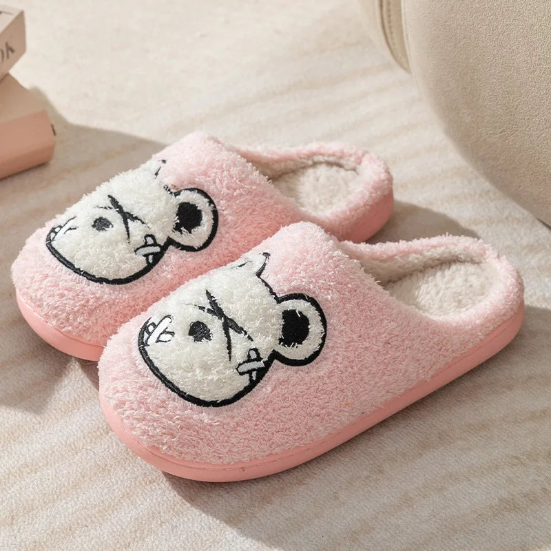 Cute Cozy Bear Slippers for Men – Warm Winter House Shoes