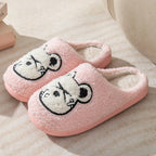 Cute Cozy Bear Slippers for Men – Warm Winter House Shoes