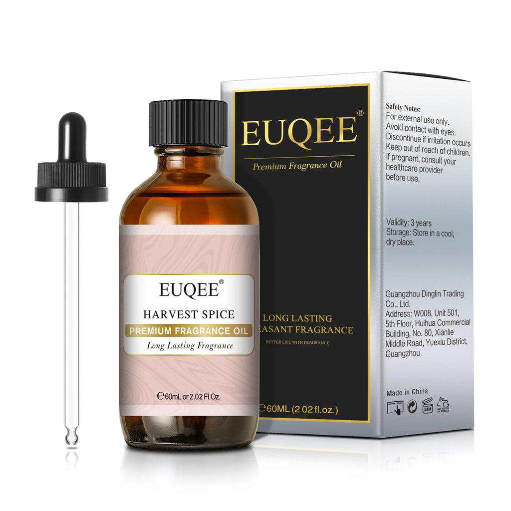 EUQEE 60ml (2 Fl.Oz.) Men's Fragrance Oil For Reed Diffuser, Car Diffusion-Leather Coffee Bamboo & Teak Bay Rum Aromatherapy Oil