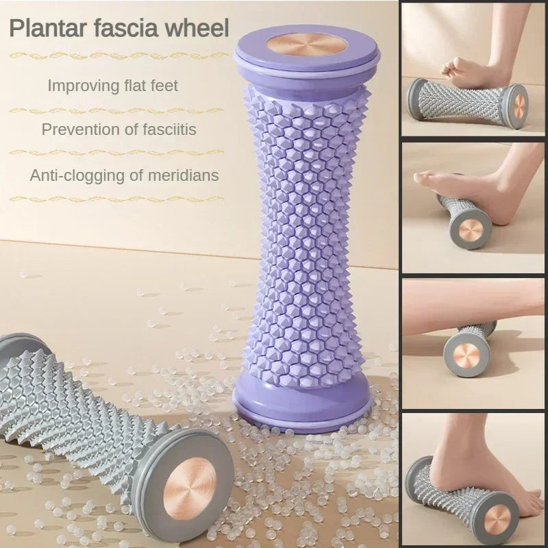 Foot Massager Massage Roller Yoga Massage Ball Plantar Fascia Roller Muscle Relaxation Care Plastic Manual Foot Massager Spa