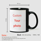 Personalized Your Photo Mug, Custom NAME Logo TEXT Cup,Customize Coffee Mugs, Tea Cups, Mothers day, Wedding Surprised Gift
