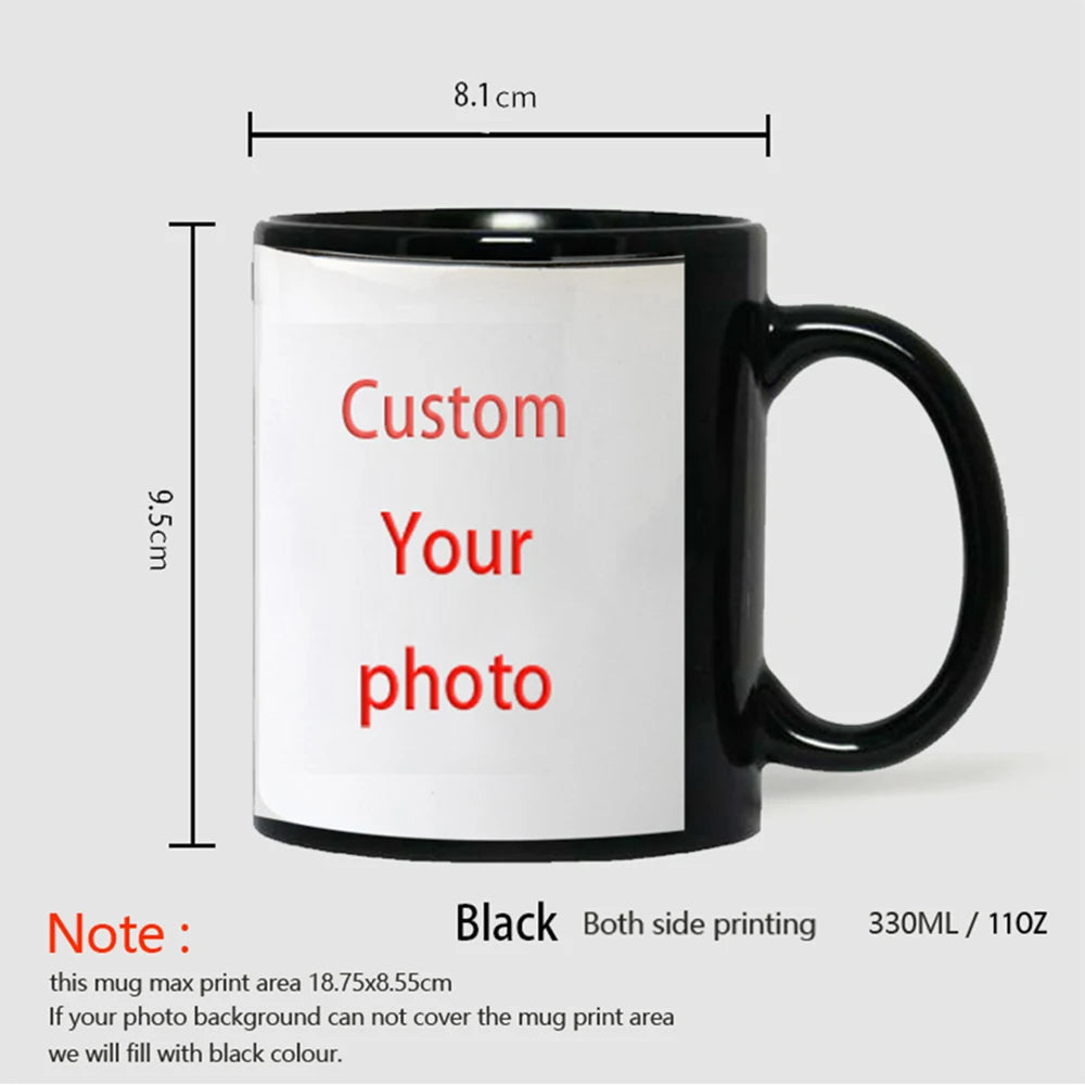 Personalized Your Photo Mug, Custom NAME Logo TEXT Cup,Customize Coffee Mugs, Tea Cups, Mothers day, Wedding Surprised Gift