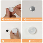 3 Color LED Night Light Battery Powered Convenient Mini Round Night Lamp Suitable For Home Bedroom Cabinet Wardrobe