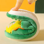 Dino Slide on Slippers for Kids – Unisex Cartoon House Shoes