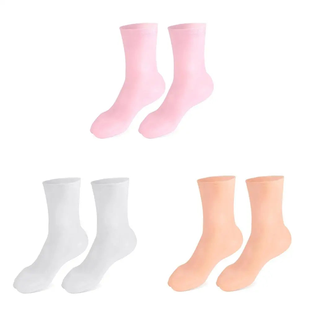 1 Pair Of Silicone Moisturizing Socks For Dry, Cracked Heels And Rough Skin, Softens Rough Foot Skin, Foot Care Tools