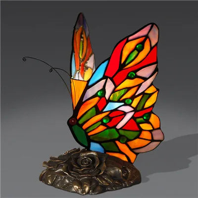 Tiffany turkish table lamp Retro Stained stained glass decor Light Hotel Table Lamp Bedroom Decoration bedroom butterfly lamp