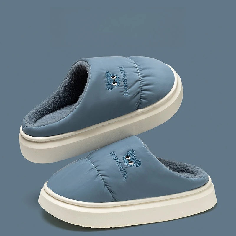 Slip On Winter Slippers for Adults – Plush Platform House Slides