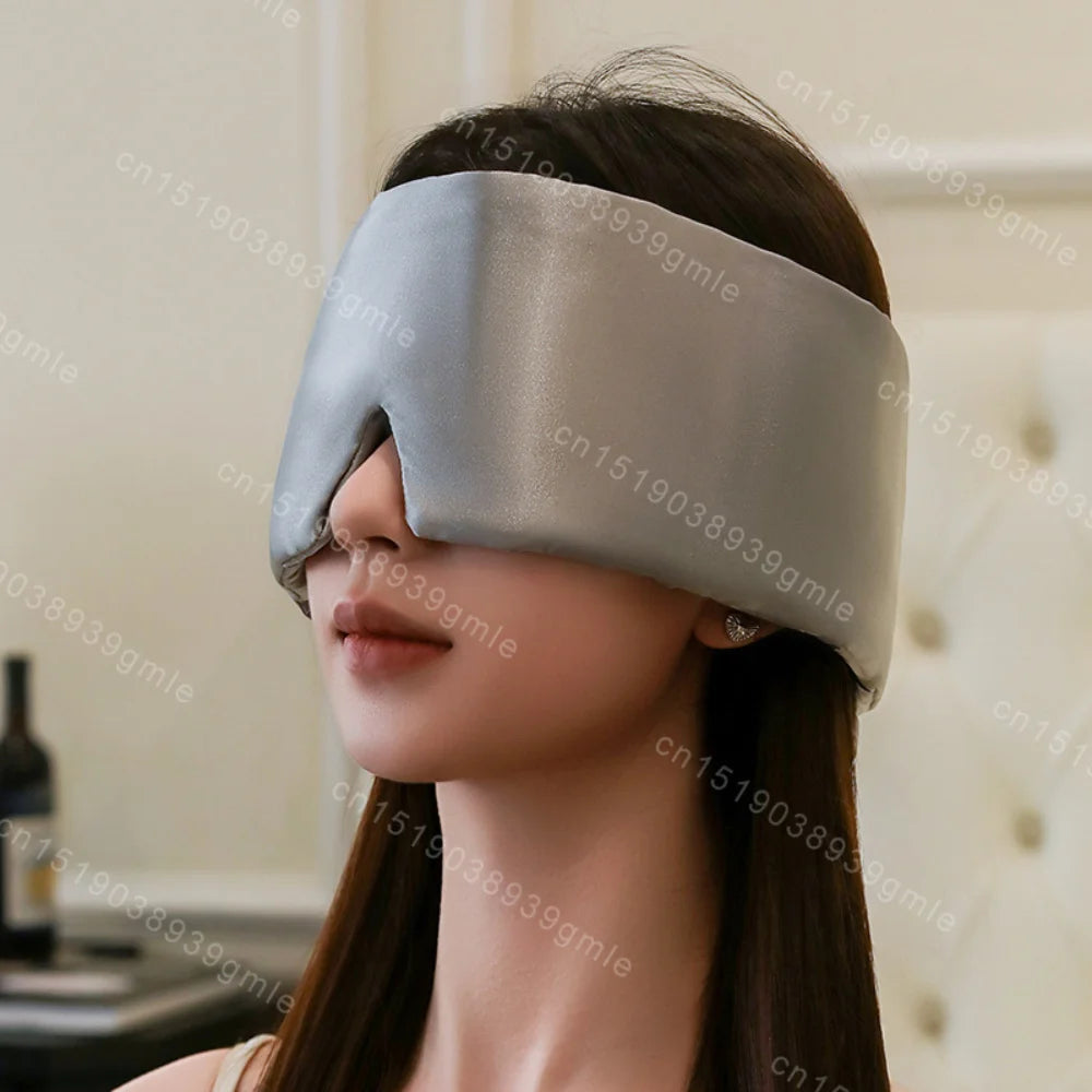 100% Silk Sleep Mask Blocking Light Eyepatch Soft Padded for Travel Nap Eyeshade Relaxation Noise Reduce Sleeping Aid Eye Mask