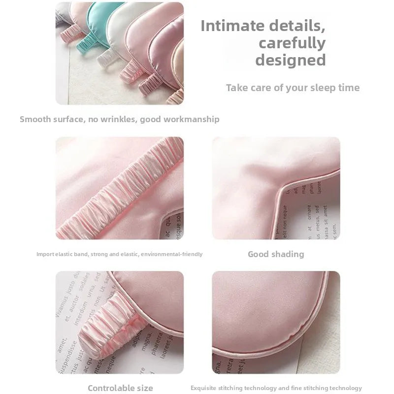 1pcs Imitated Silk Sleep Eye Mask Shading Patch Portable Travel Relax Eyepatch Lunch Break Cover Night Health Sleeping Shield