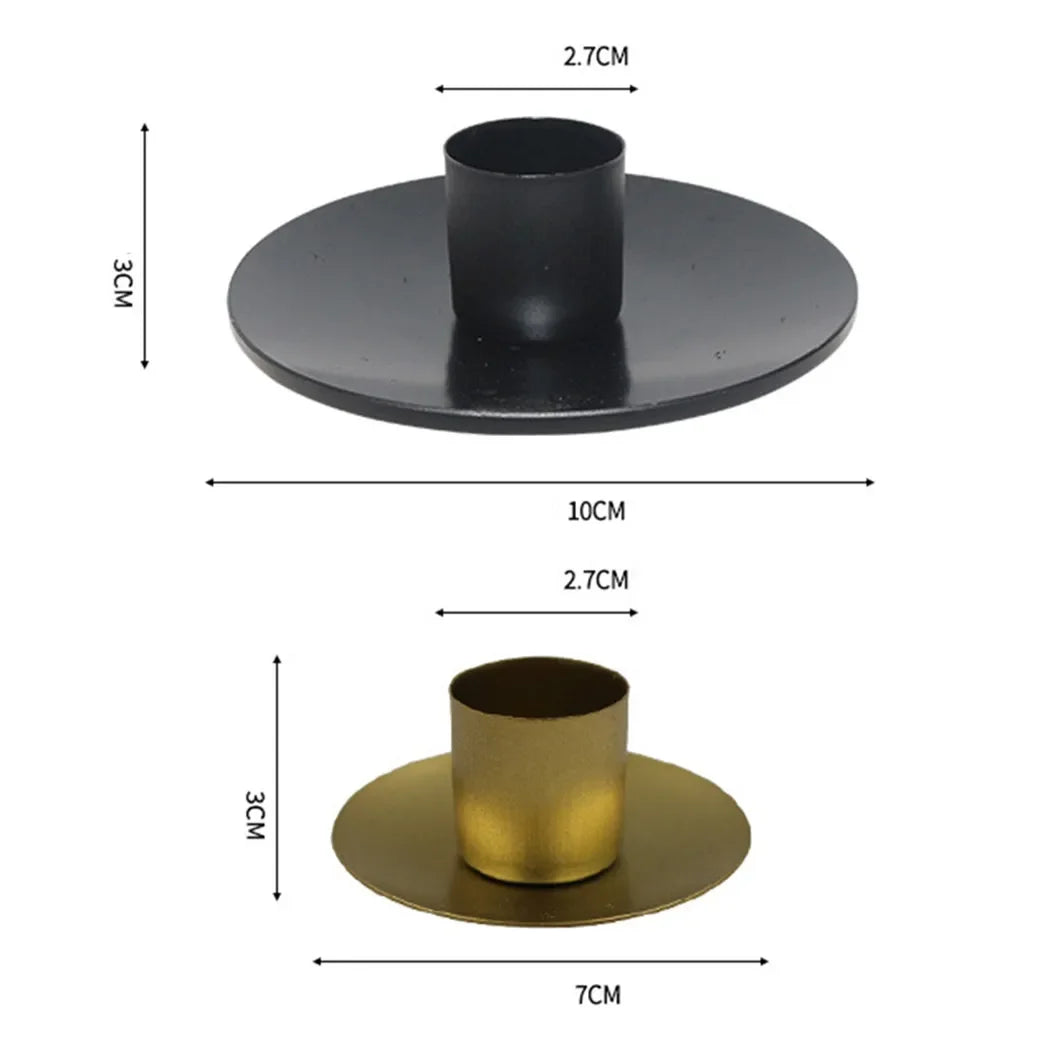 Simple Golden Candle Holders Metal Desktop Candlestick For Wedding Party Festival Candelabra Art Gifts Home Decor Candle Holders
