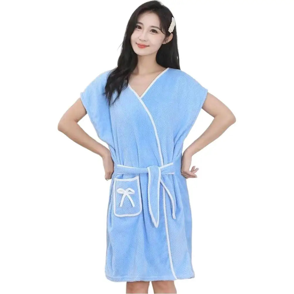 Wearable Absorbent Sleeveless Bathrobe One-Piece Fast Drying Bathing Beach Spa Bathrobes Microfiber Super Absorbent Bath Towel ﻿