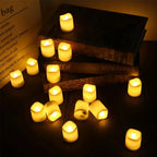 Flickering LED Ivory Electronic Candle, Flameless Tealight Candle, Battery Operated LED Tealight Candle, Ideal for Weddings, Tab