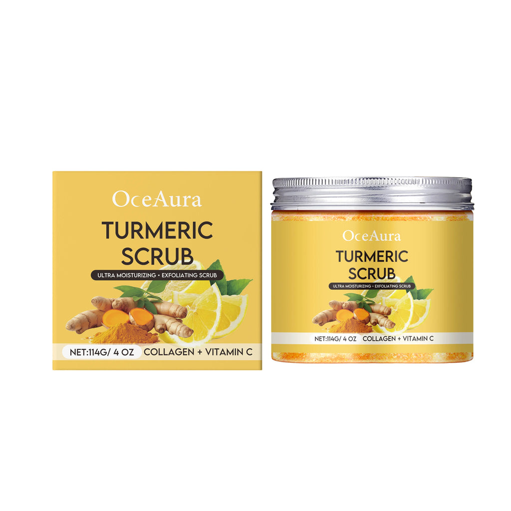 Turmeric Exfoliating Body Scrub Brightening Deeply Cleansing Dead Skin Removal Improve Dullness Refreshing Smoothing Body Scrub