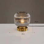 Nordic Modern Glass Table Lamps Bedroom Bedside Night Light Study Office Decoration Reading Home Lighting LED Living Room Desk