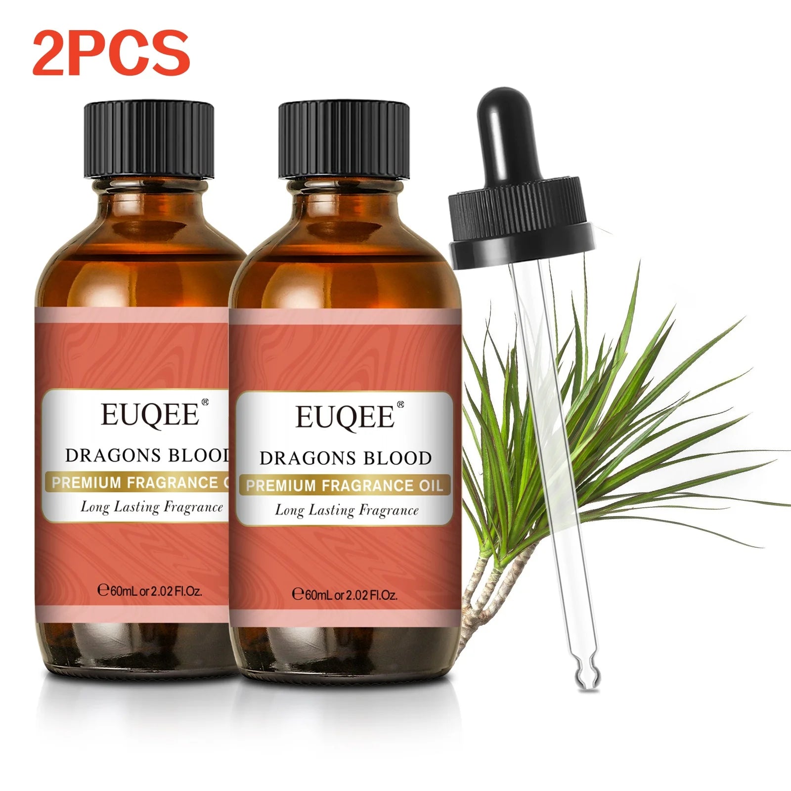 EUQEE 60ml (2 Fl.Oz.) Men's Fragrance Oil For Reed Diffuser, Car Diffusion-Leather Coffee Bamboo & Teak Bay Rum Aromatherapy Oil