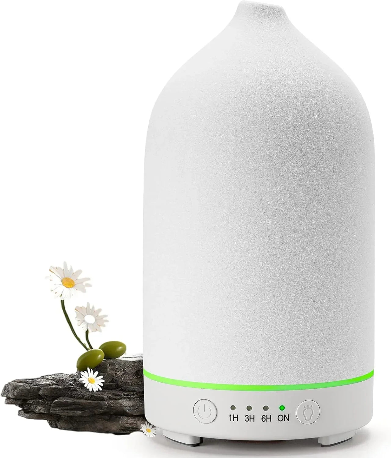 Ceramic Diffuser 100ml Essential Oil Diffusers  Aromatherapy Ultrasonic Humidifier Timer 7 LED Colors  Lights For Home Office