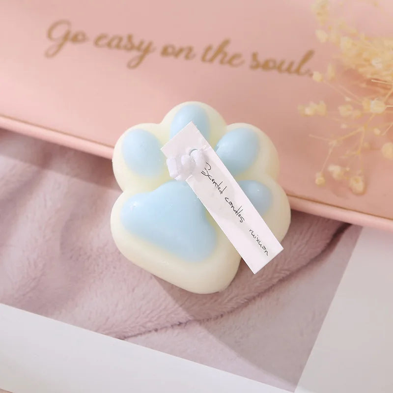 Cute Kawaii Mini Cat Paw Shaped Scented Candle Home Fragrance Soy Wax Decoration Gift Wedding Favors Room INS Style