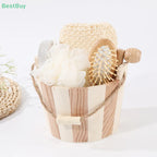 4/5/6pcs Natural Environmental Friendly Wooden Bucket-packed Spa Set Body Skin Cleaning Spa Bath Tool Gifts Sets