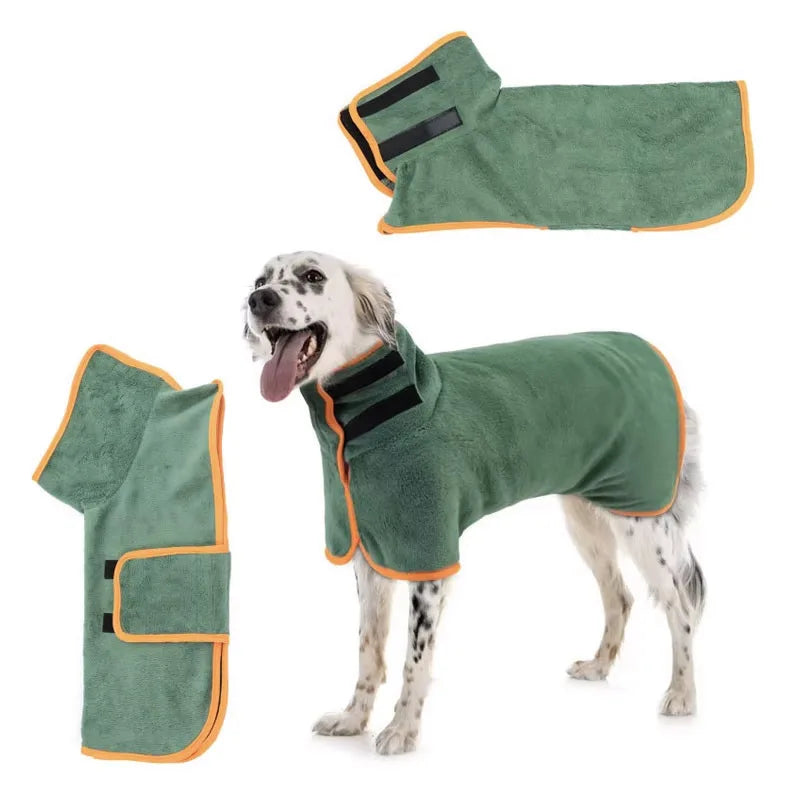 Dog Bathrobe, Quick Drying Super Absorbent Dog Robes for After Bath, Warm Keeping Dogs Towel, Dogs Bath Supplies