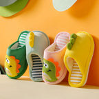 Dino Slide on Slippers for Kids – Unisex Cartoon House Shoes