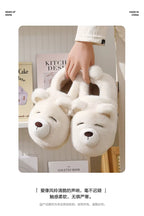 Cute Cozy Cartoon Bear Slippers for Women – Plush Winter Indoor Spa Comfort