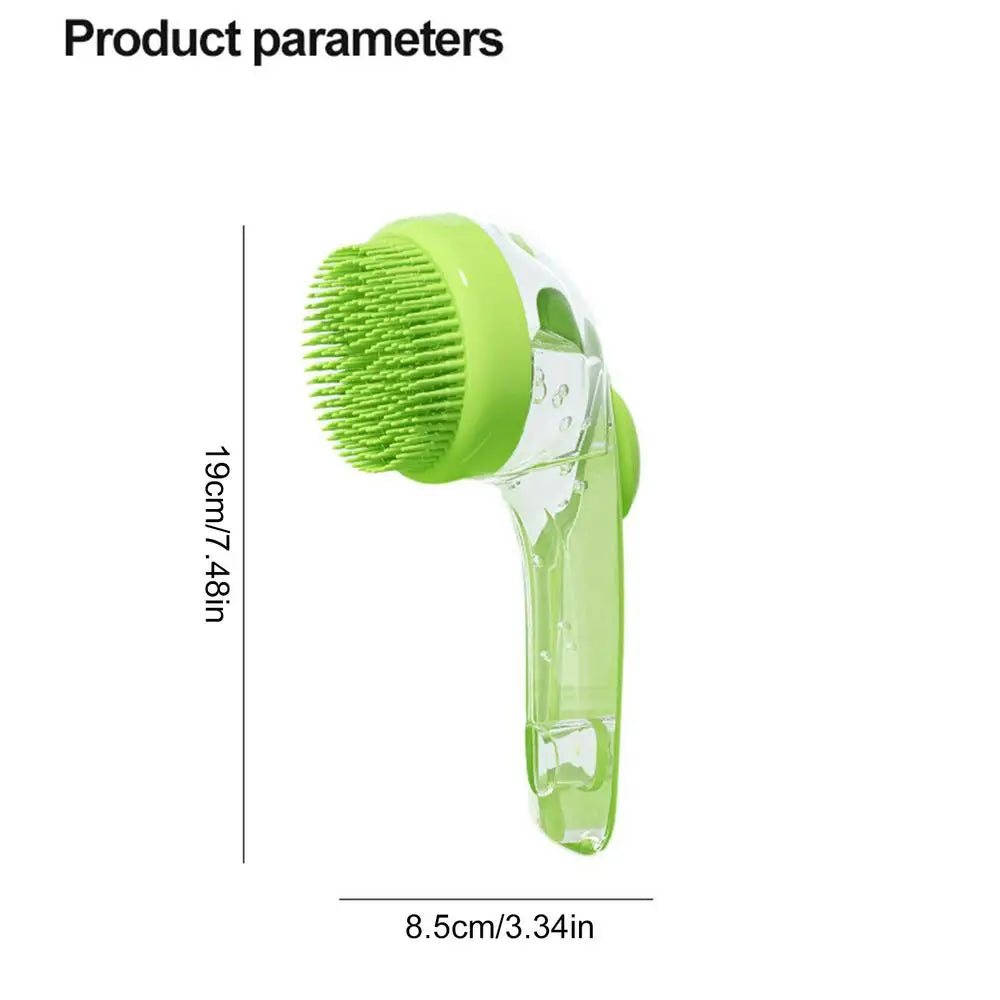 Dog Shampoo Brush Bathing Brush for Dog Bath Gentle Scrub Massager with Soap Dispenser Portable Washer Tool for Shower Massage