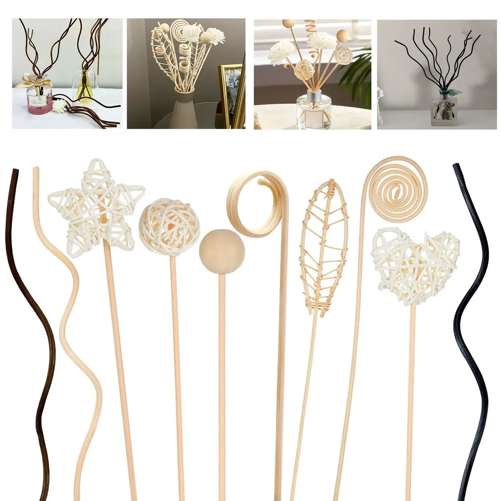 5/15Pcs Rattan Reed Diffuser Sticks Refill, 3mm Wavy Long, for Essential Oil Airs Freshener, High Quality Home Fragrance