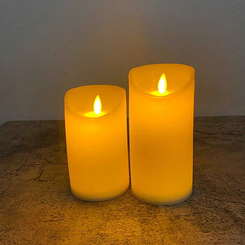 Flickering LED Ivory Electronic Candle Flameless Tealight Candle Home electric candles for Wedding Decor Birthday Party Supplie